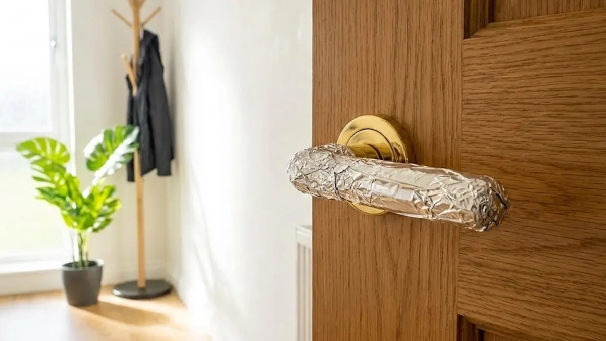 Nečekaný trend: bezpečnostní triky s hliníkovou fólií na dveřních klikách